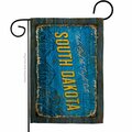 Guarderia 13 x 18.5 in. South Dakota Vintage American State Garden Flag with Double-Sided Horizontal GU3914313
